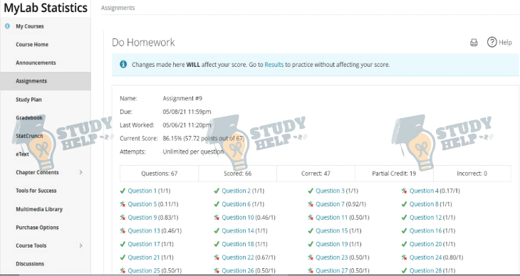 mylab statistics answers