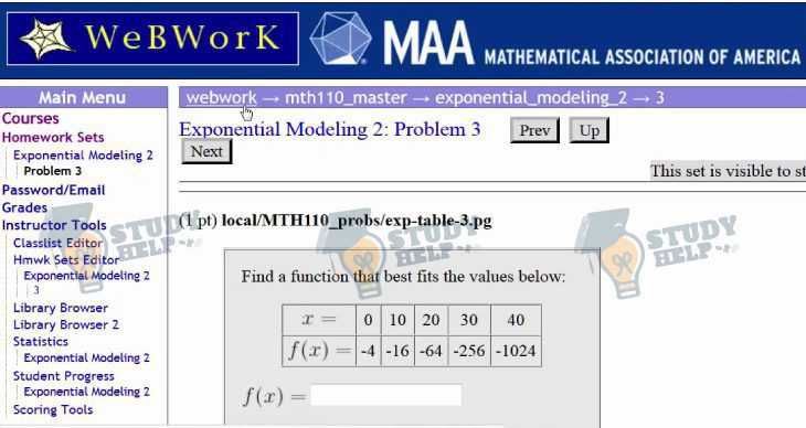 webwork assign answers