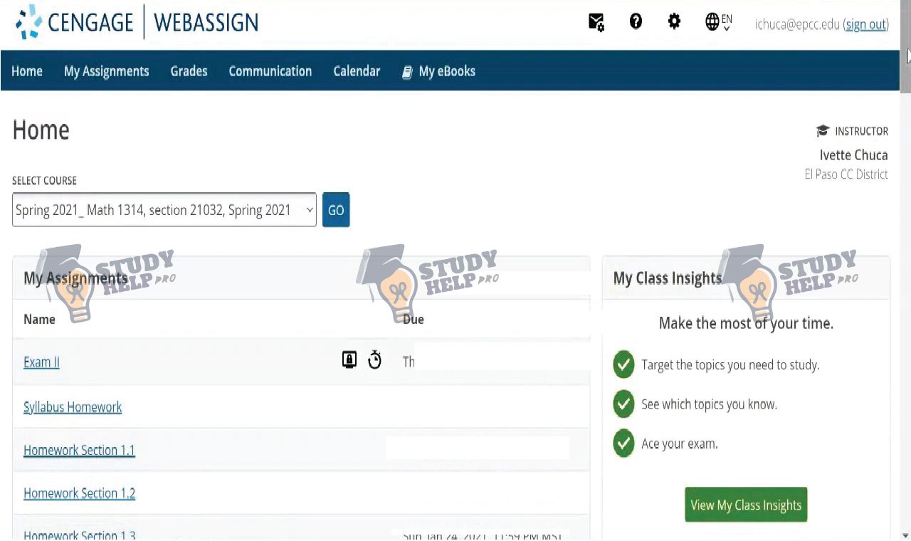 webassign answers
