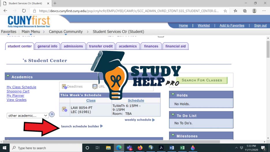 CUNY student portal